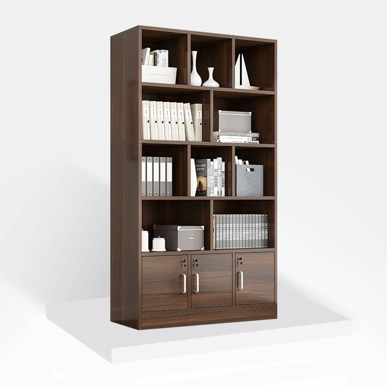70.87"H Bookshelf Contemporary Style Closed Back Bookcase for Study Room and Office