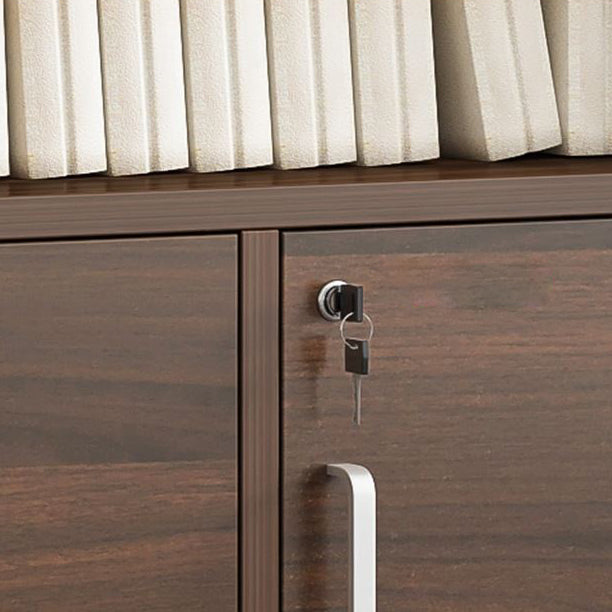 70.87"H Bookshelf Contemporary Style Closed Back Bookcase for Study Room and Office