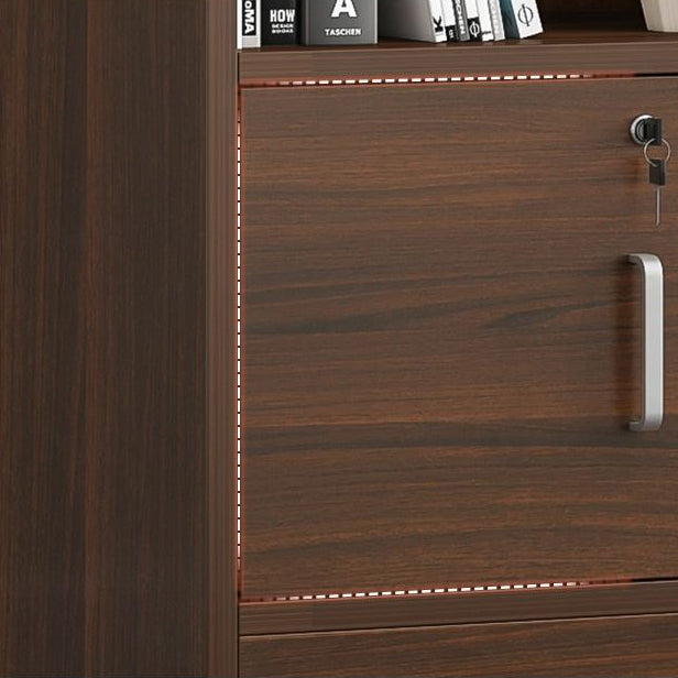 70.87"H Bookshelf Contemporary Style Closed Back Bookcase for Study Room and Office