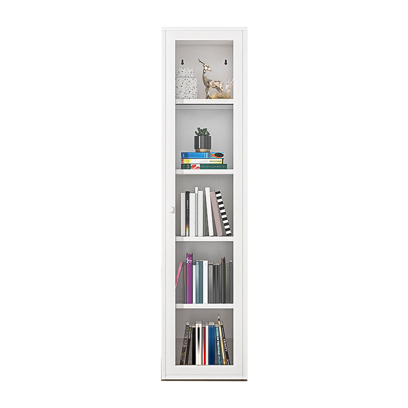 66.93"H Bookshelf Scandinavian Style Bookcase for Study Room with Door