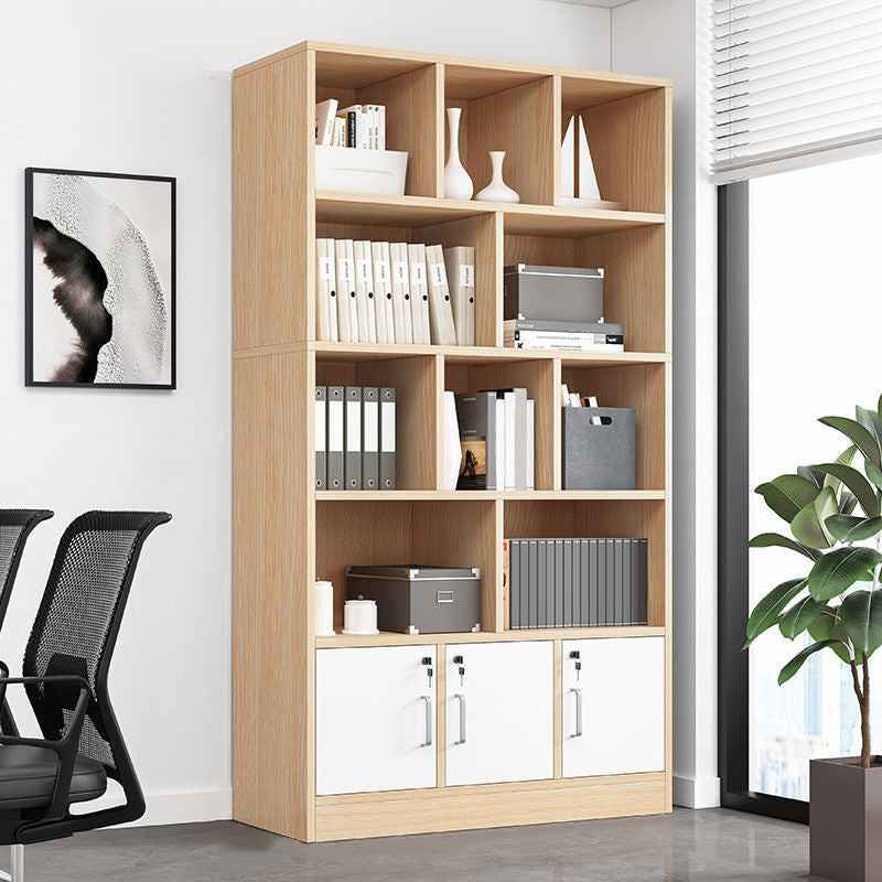 Modern Style Bookcase Engineer Wood Closed Back Bookshelf for Home