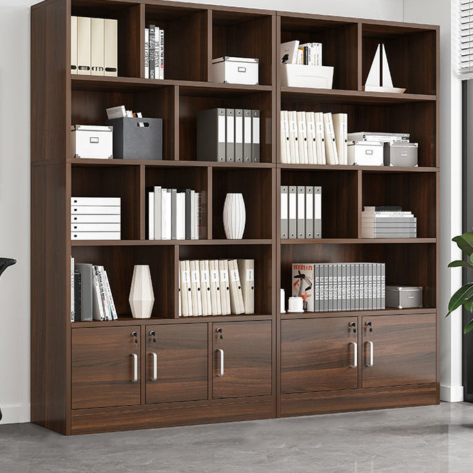 Modern Style Bookcase Engineer Wood Closed Back Bookshelf for Home