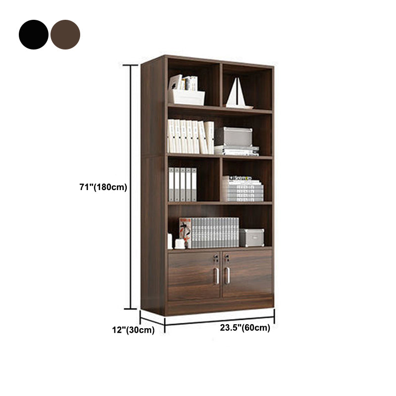 Modern Style Bookcase Engineer Wood Closed Back Bookshelf for Home