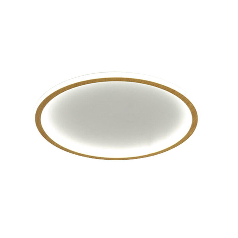 Geometrical Wood Flush Mount Ceiling Light Minimalist LED Flush Mount Lighting