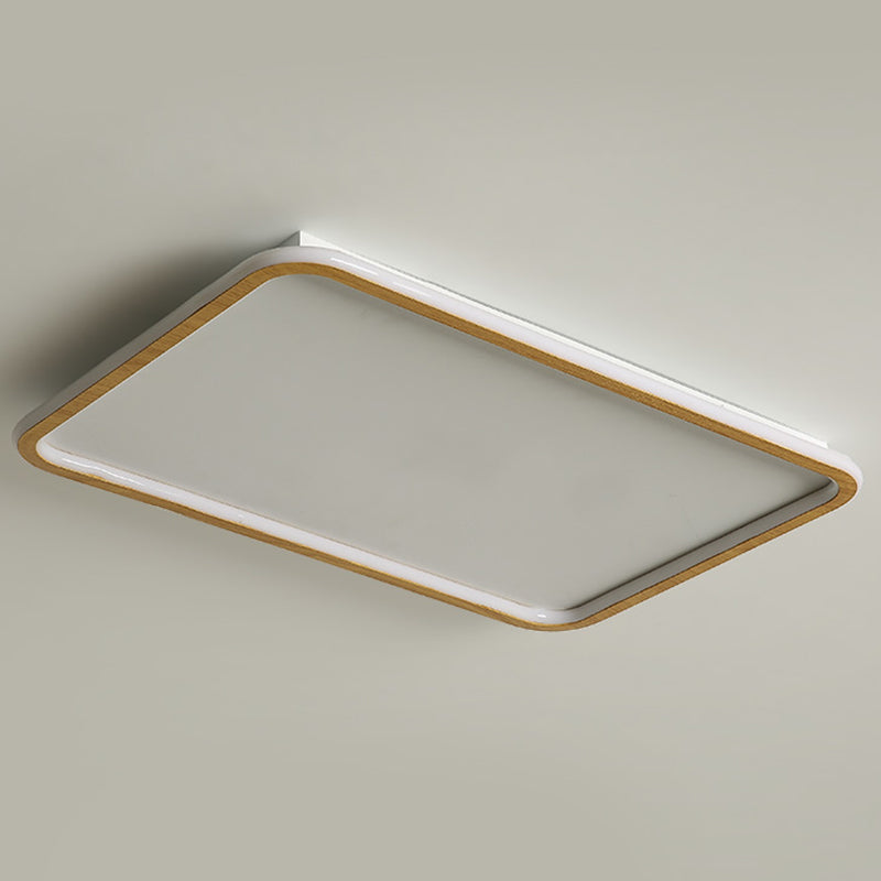 Geometrical Wood Flush Mount Ceiling Light Minimalist LED Flush Mount Lighting