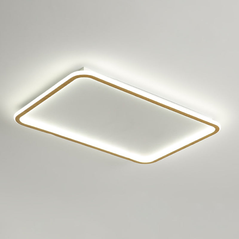 Geometrical Wood Flush Mount Ceiling Light Minimalist LED Flush Mount Lighting