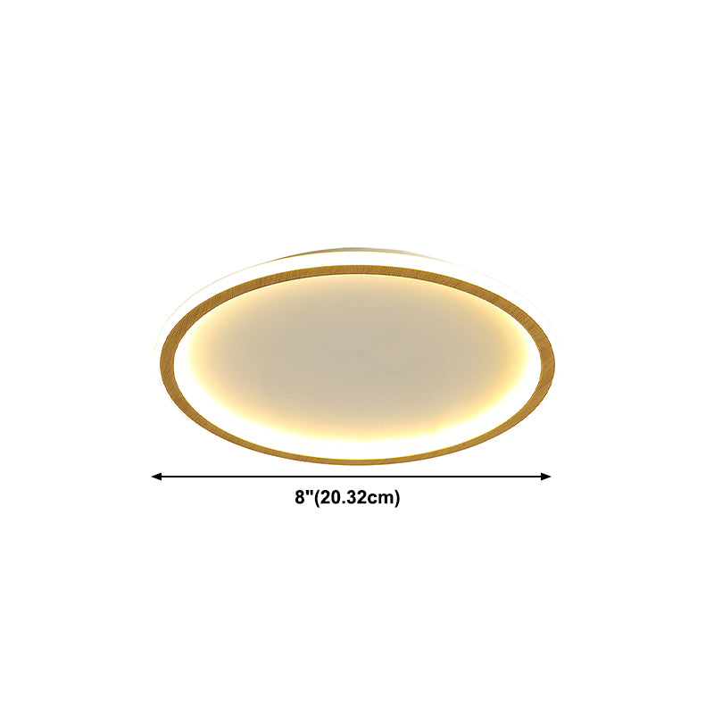 Geometrical Wood Flush Mount Ceiling Light Minimalist LED Flush Mount Lighting