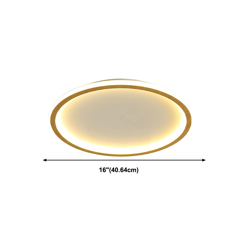 Geometrical Wood Flush Mount Ceiling Light Minimalist LED Flush Mount Lighting