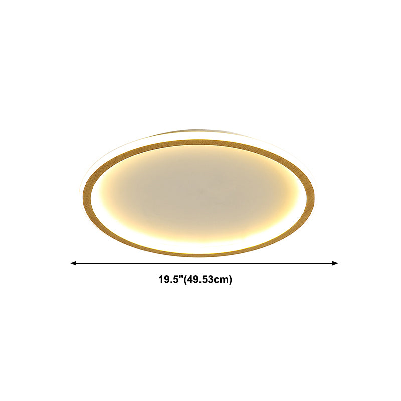 Geometrical Wood Flush Mount Ceiling Light Minimalist LED Flush Mount Lighting