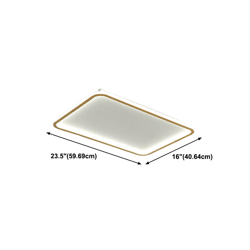 Geometrical Wood Flush Mount Ceiling Light Minimalist LED Flush Mount Lighting