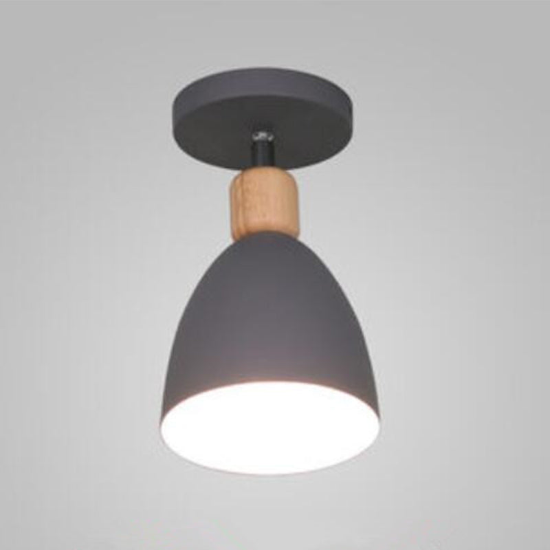 Semi Mount Lighting Modern Style Metal Semi Flush Light Fixture