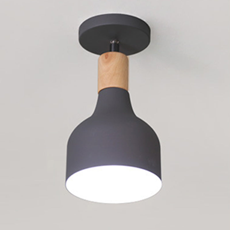 Semi Mount Lighting Modern Style Metal Semi Flush Light Fixture