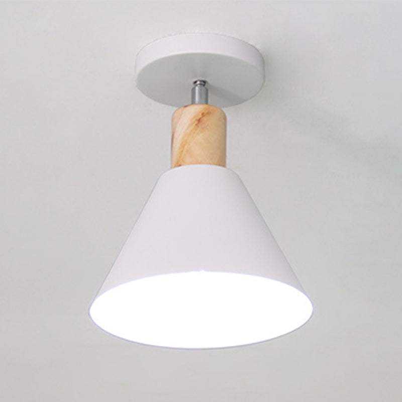 Semi Mount Lighting Modern Style Metal Semi Flush Light Fixture