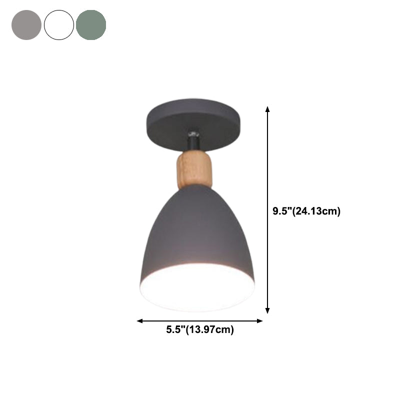 Semi Mount Lighting Modern Style Metal Semi Flush Light Fixture