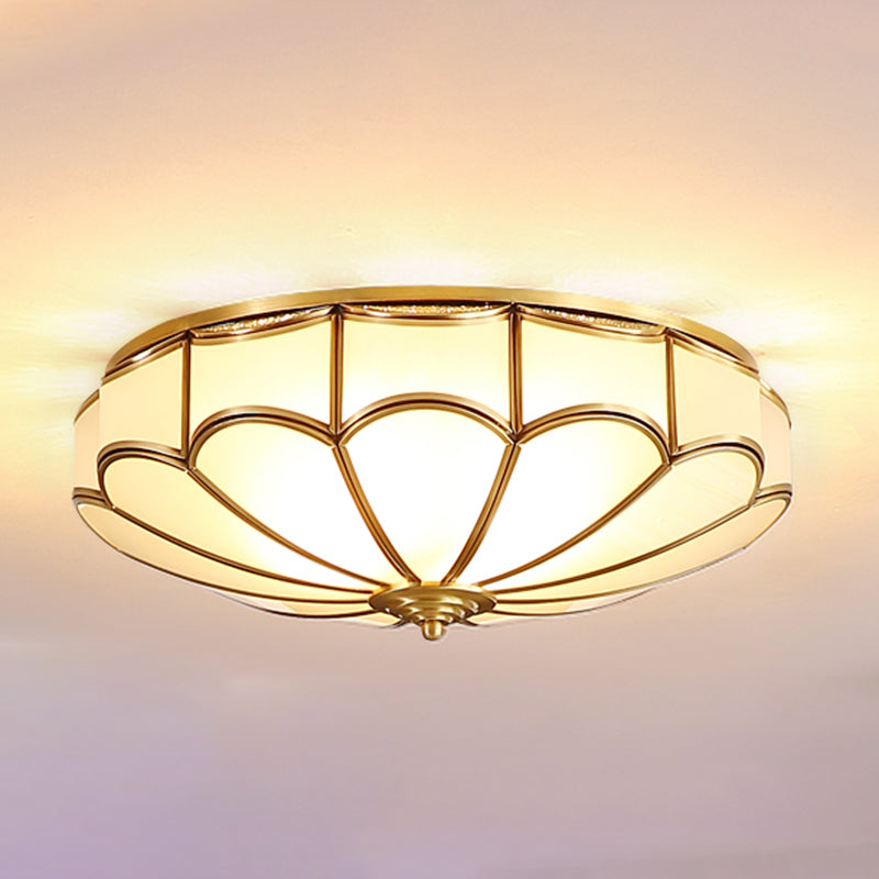 Glass Shaded Ceiling Light Fixture Modern LED Ceiling Flush Mount