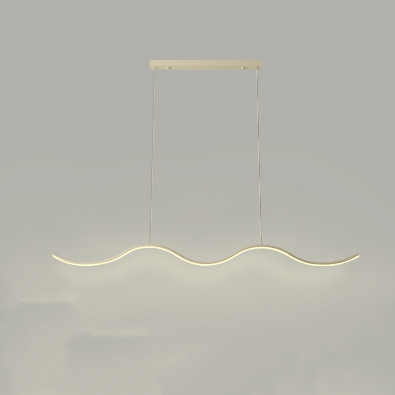 Metal Linear Shade Island Pendant Postmodern Style 1 Light Island Lighting for Living Room