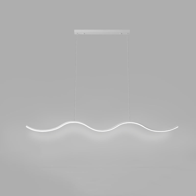 Metal Linear Shade Island Pendant Postmodern Style 1 Light Island Lighting for Living Room