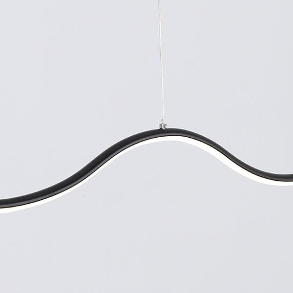 Metal Linear Shade Island Pendant Postmodern Style 1 Light Island Lighting for Living Room