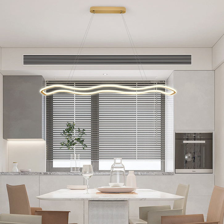 Metal Geometry Shade Island Pendant Modern Style 1 Light Island Lighting for Living Room