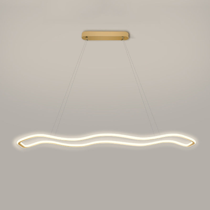 Metal Geometry Shade Island Pendant Modern Style 1 Light Island Lighting for Living Room