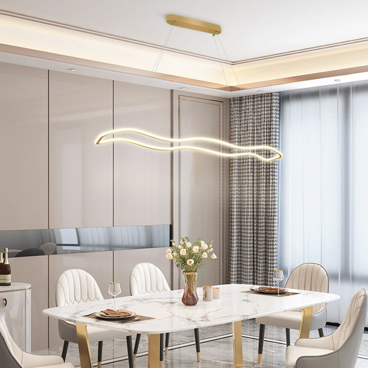 Metal Geometry Shade Island Pendant Modern Style 1 Light Island Lighting for Living Room