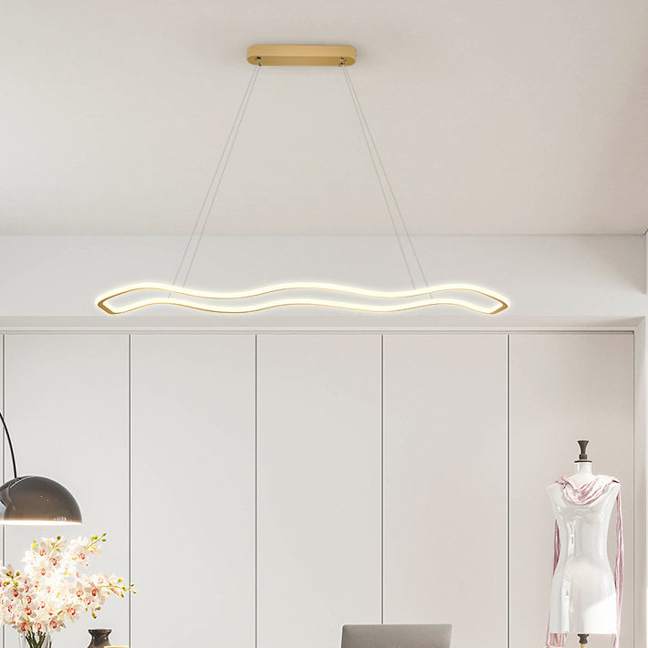 Metal Geometry Shade Island Pendant Modern Style 1 Light Island Lighting for Living Room