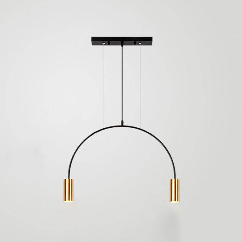 Metal Cylindrical Shade Island Pendant Modern Style Multi Light Island Lighting