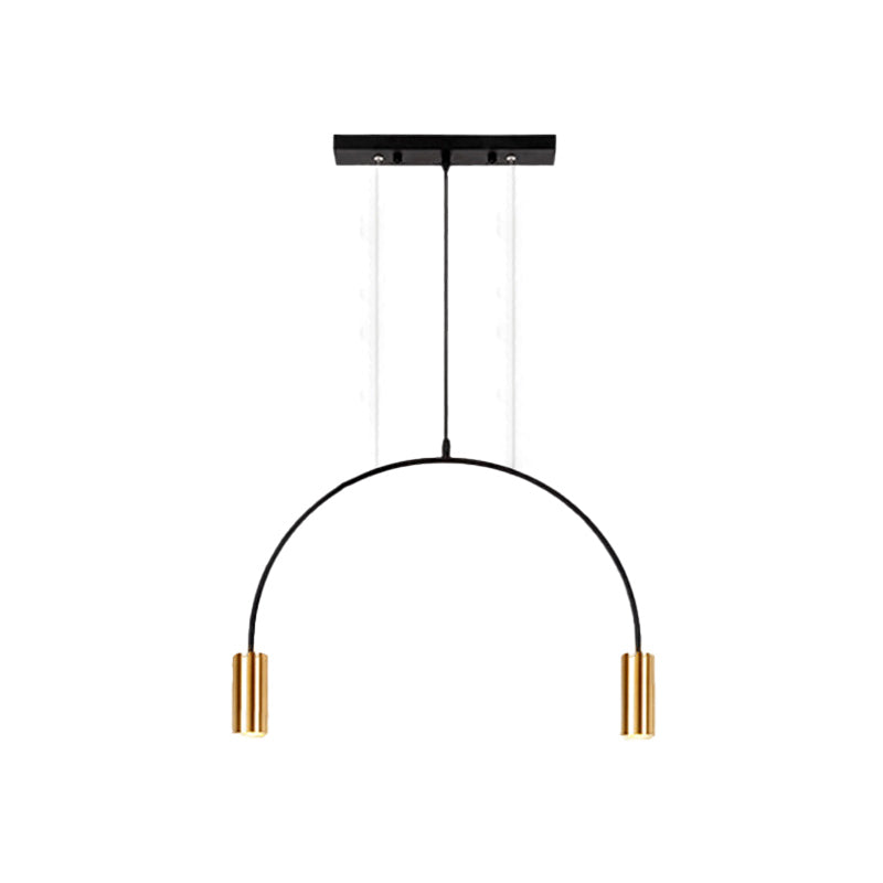 Metal Cylindrical Shade Island Pendant Modern Style Multi Light Island Lighting