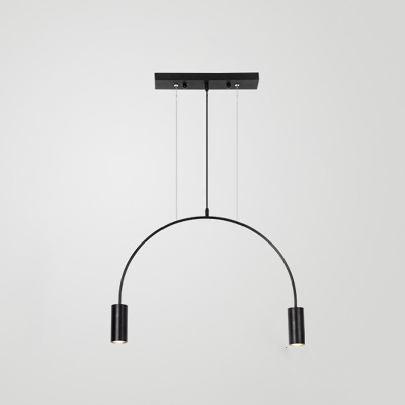 Metal Cylindrical Shade Island Pendant Modern Style Multi Light Island Lighting