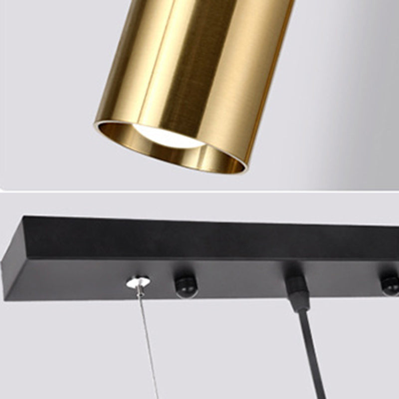 Metal Cylindrical Shade Island Pendant Modern Style Multi Light Island Lighting