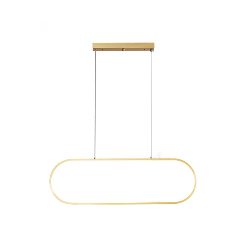 Linear Shape Island Pendants Contemporary Style Metal Pendant Lighting Fixtures