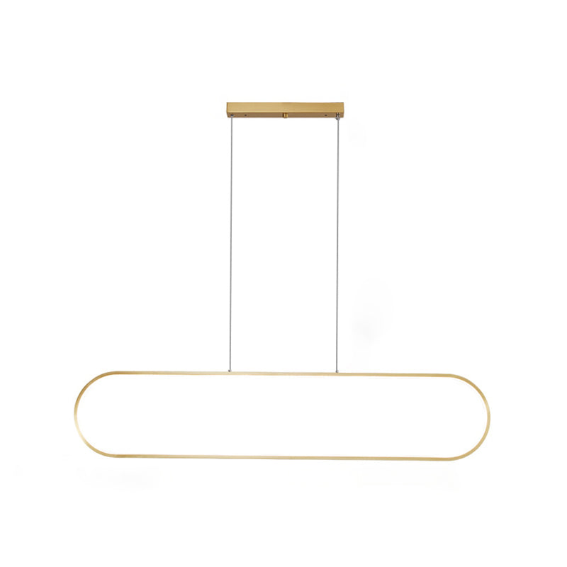 Linear Shape Island Pendants Contemporary Style Metal Pendant Lighting Fixtures