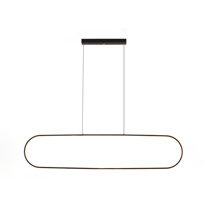 Linear Shape Island Pendants Contemporary Style Metal Pendant Lighting Fixtures