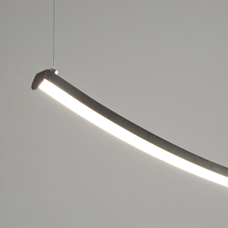Linear Shape Island Pendants Contemporary Style Metal Pendant Lighting Fixtures
