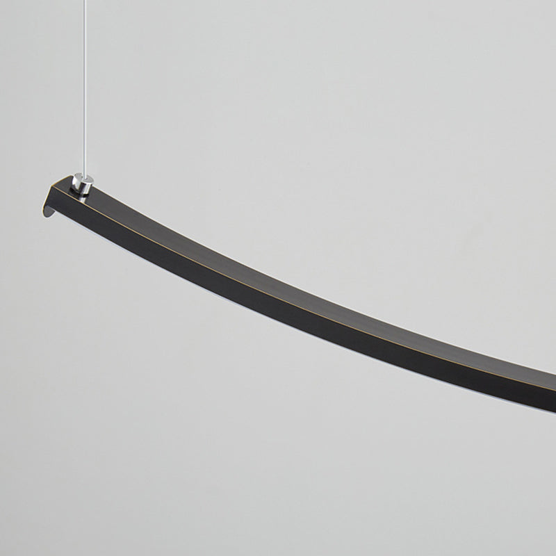 Linear Shape Island Pendants Contemporary Style Metal Pendant Lighting Fixtures