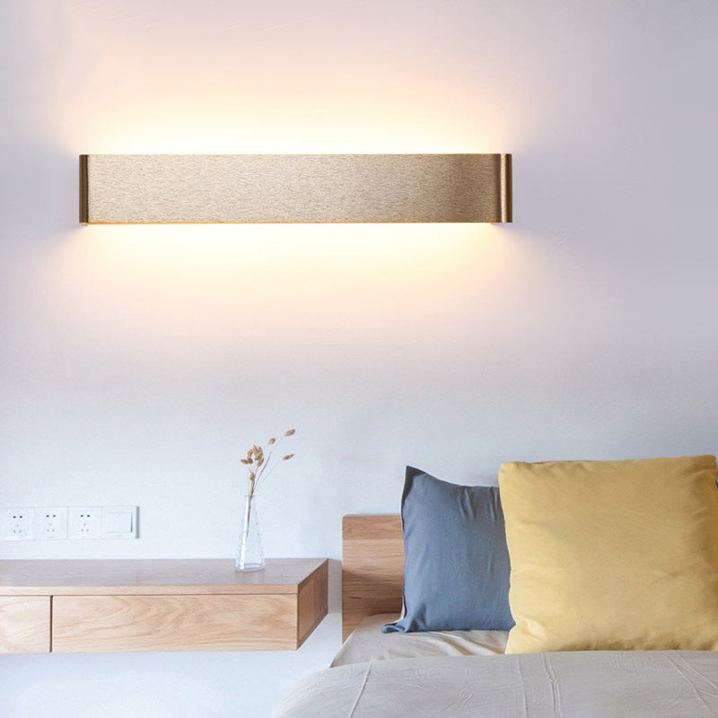 Contemporary Style Rectangular Wall Lamps Metal 2 Lights Wall Lighting