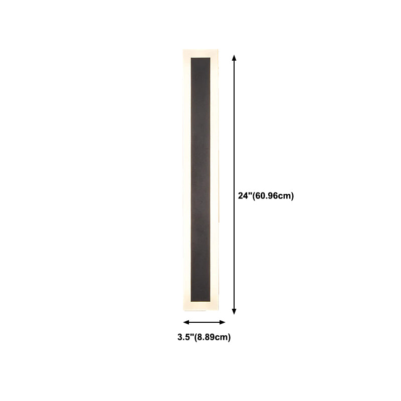 Strip Shape LED Wall Mount Light Modern Style Wall Light with Acrylic Shade for Outdoor