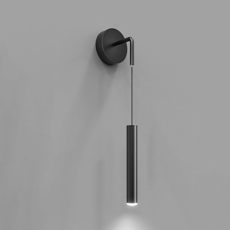 Cylinder Shape Metal Wall Lighting Idea Modern Style 1 Light Wall Mounted Lamp
