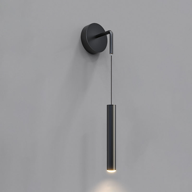 Cylinder Shape Metal Wall Lighting Idea Modern Style 1 Light Wall Mounted Lamp