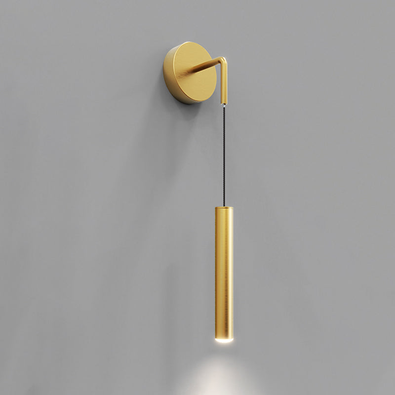 Cylinder Shape Metal Wall Lighting Idea Modern Style 1 Light Wall Mounted Lamp