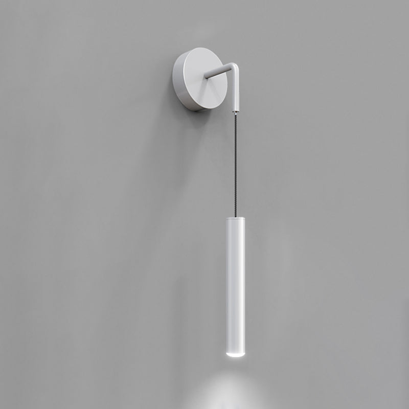 Cylinder Shape Metal Wall Lighting Idea Modern Style 1 Light Wall Mounted Lamp