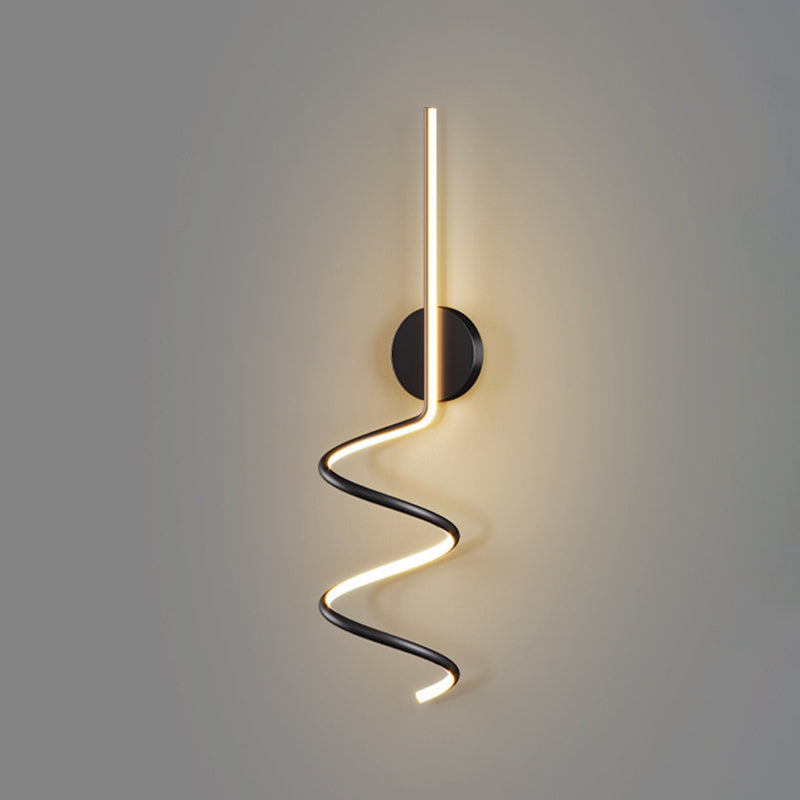 Linear Shape Metal Wall Lighting Idea Modern Style 1 Light Wall Light Fixture