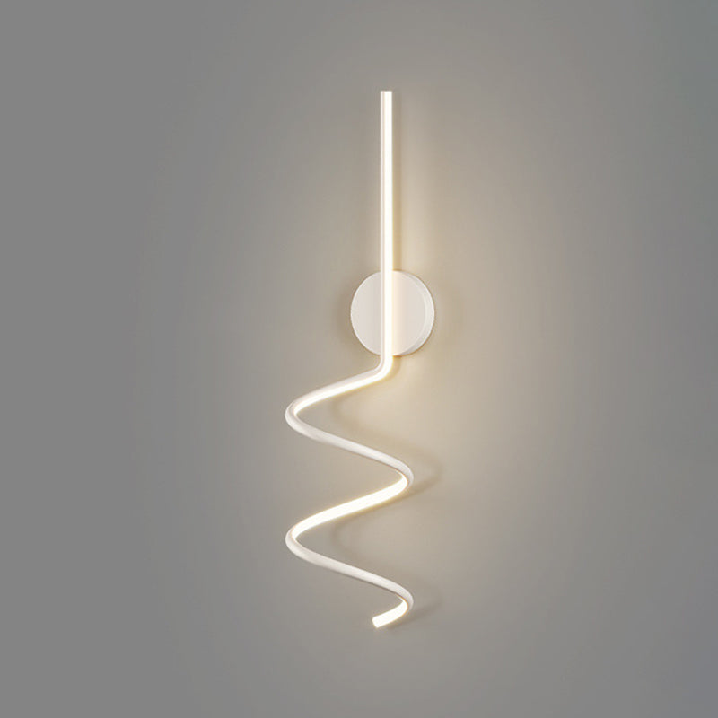 Linear Shape Metal Wall Lighting Idea Modern Style 1 Light Wall Light Fixture