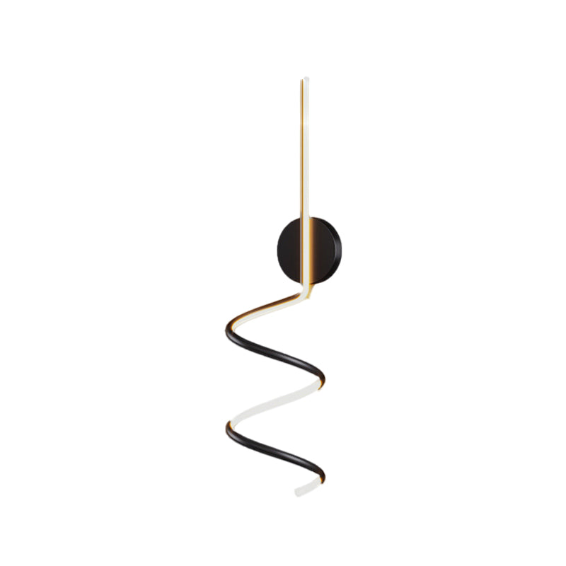 Linear Shape Metal Wall Lighting Idea Modern Style 1 Light Wall Light Fixture