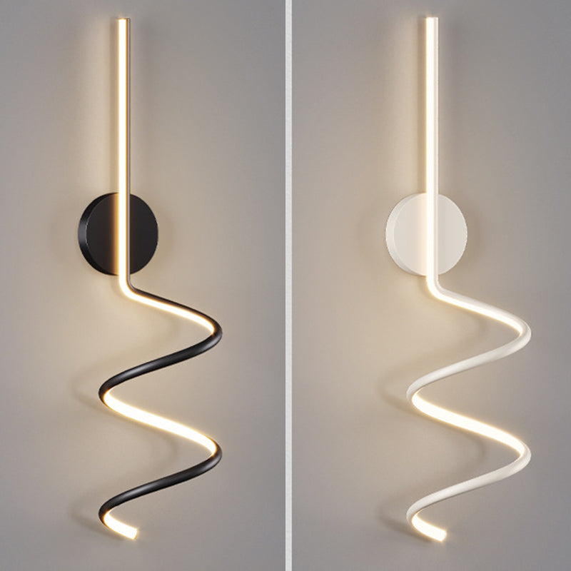 Linear Shape Metal Wall Lighting Idea Modern Style 1 Light Wall Light Fixture