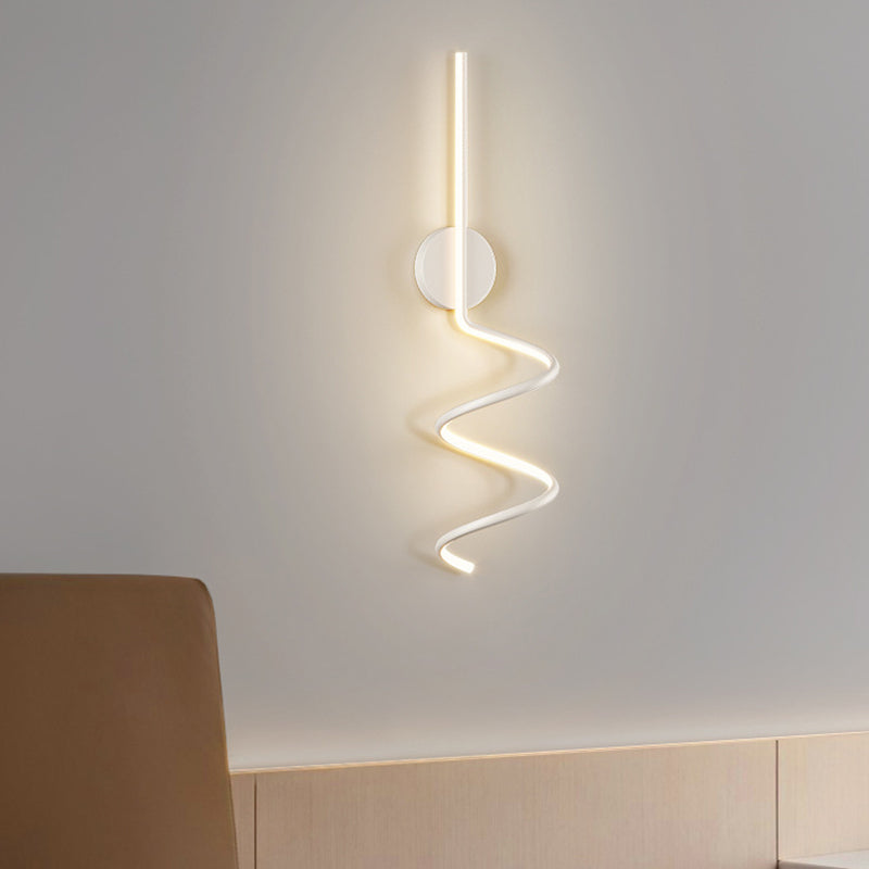 Linear Shape Metal Wall Lighting Idea Modern Style 1 Light Wall Light Fixture