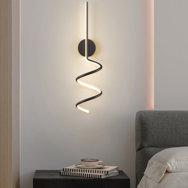 Linear Shape Metal Wall Lighting Idea Modern Style 1 Light Wall Light Fixture