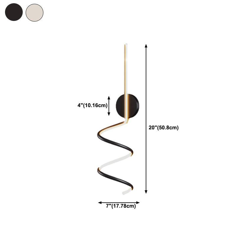 Linear Shape Metal Wall Lighting Idea Modern Style 1 Light Wall Light Fixture