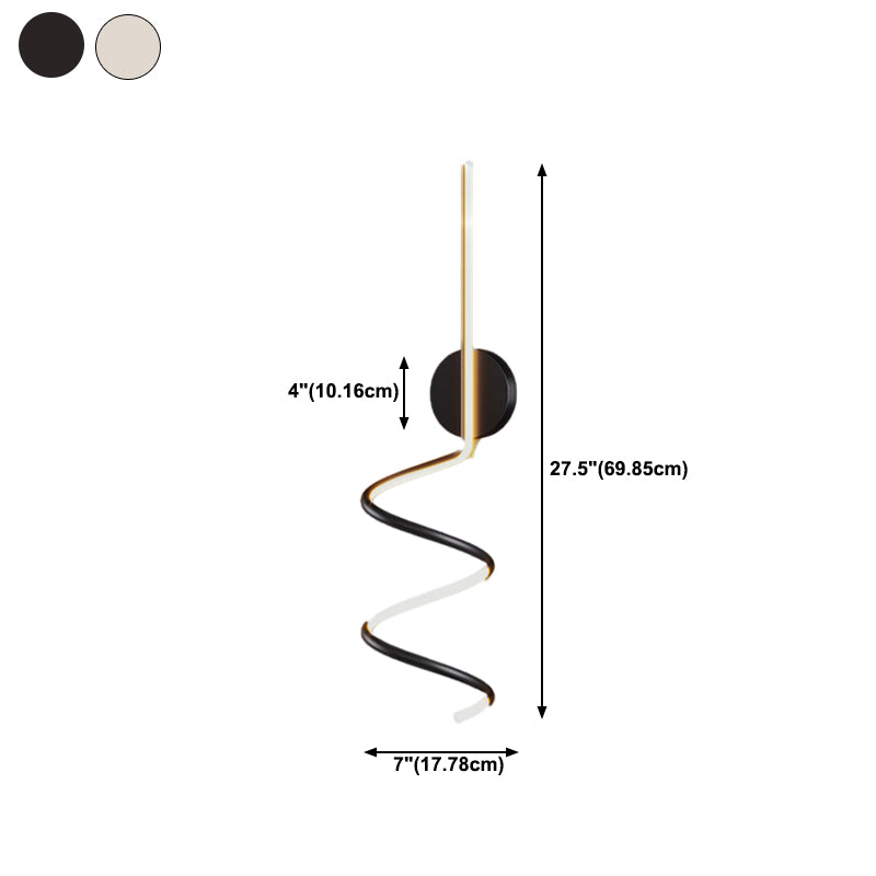 Linear Shape Metal Wall Lighting Idea Modern Style 1 Light Wall Light Fixture