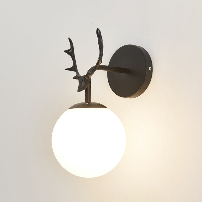 Contemporary Style Ball Wall Mounted Lamps Glass 1 Light Wall Light Sconce